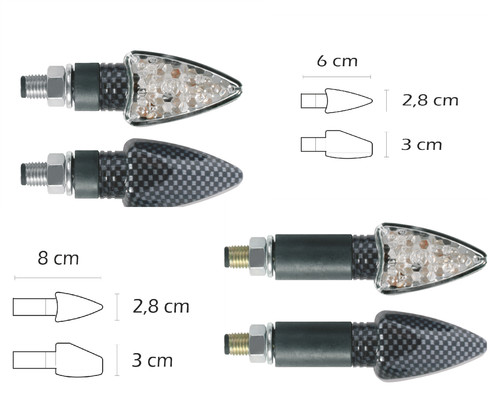 Frecce indicatori moto - 4x,